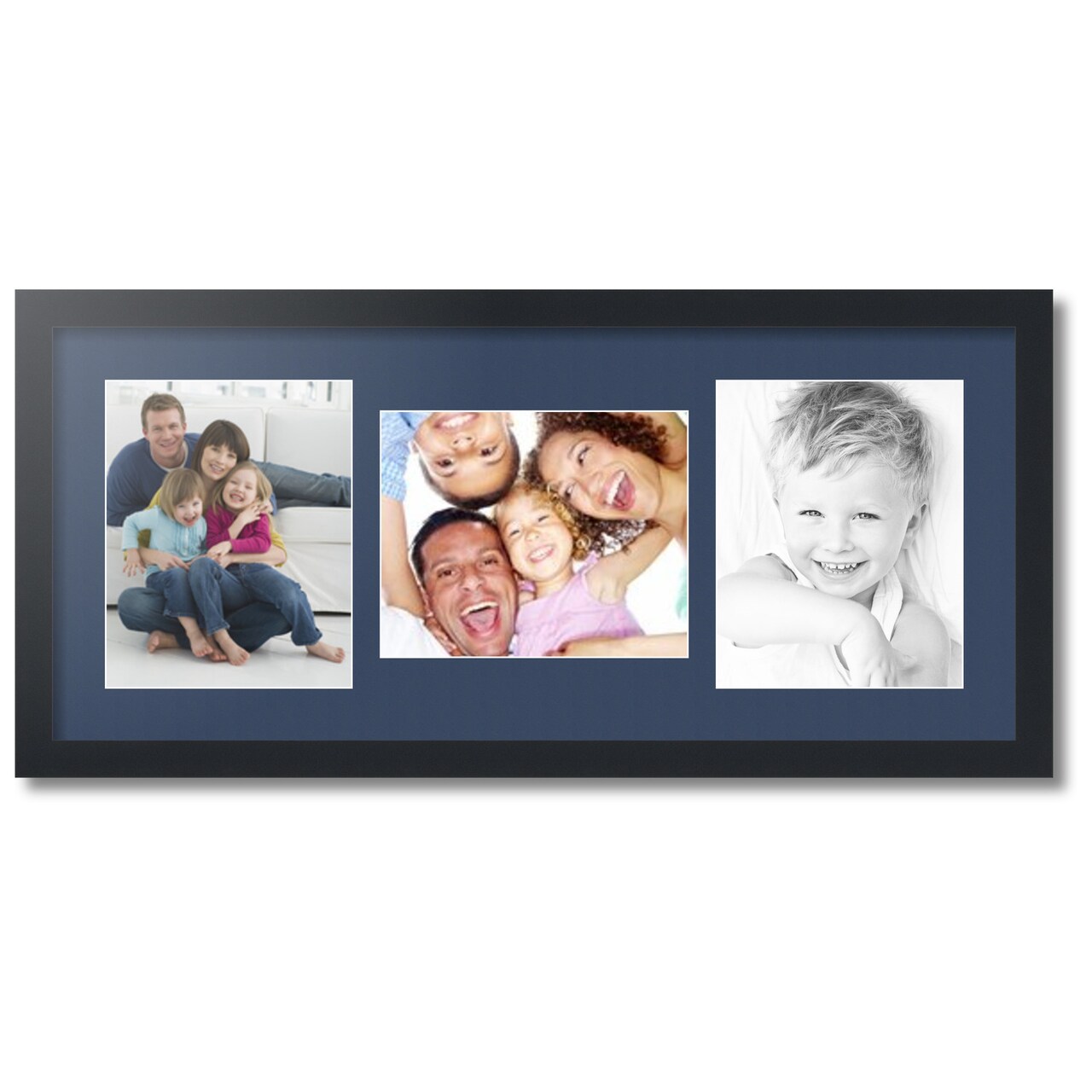 ArtToFrames Collage Photo Picture Frame with 3 - 8x10 inch Openings, Framed in Black with Over 62 Mat Color Options and Plexi Glass (CSM-3926-117)